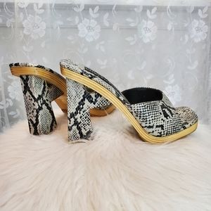 Snake print high heels
